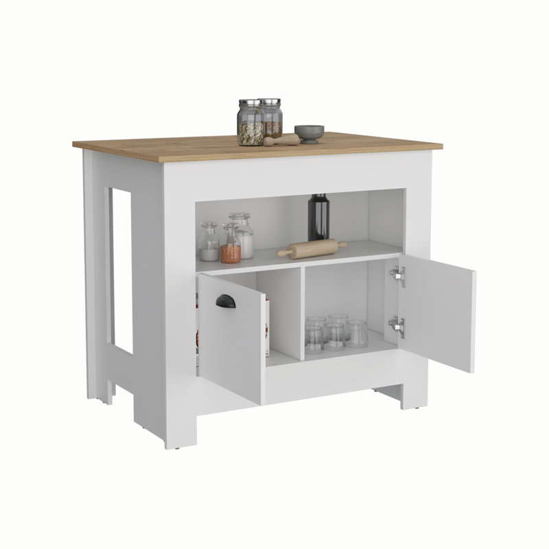 Versatile Kitchen Island with Efficient Storage and Enhanced Functionality
