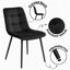 Wooden Dining Table and 6 Velvet Chairs - Stylish Dining Room Furniture-1462160728-1455945804