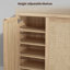 Armoire de rangement pour chaussures Chada 30 paires avec 3 portes et tablettes réglables Chada-110438747