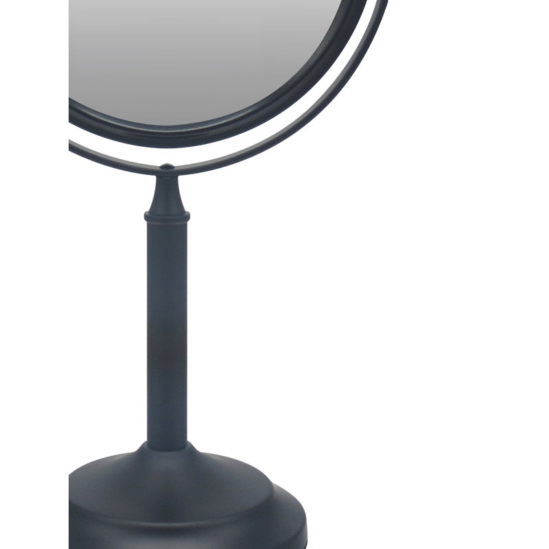 Miroir de maquillage / rasage autoportant, Noir