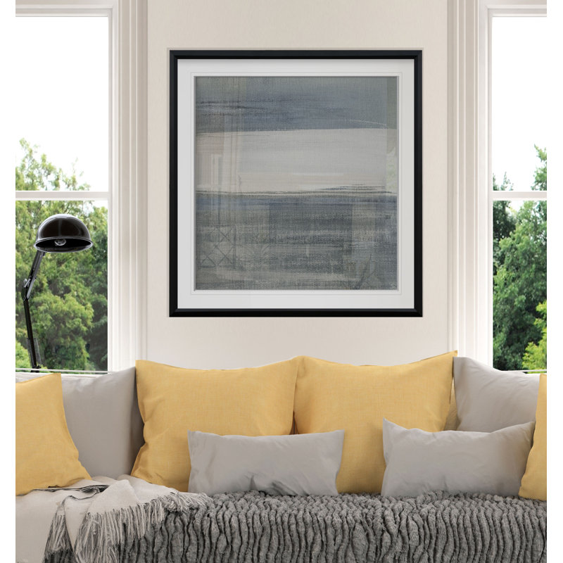 " Weathered I ", 17.5" H x 17.5" W x 1.5" D, Black Framed