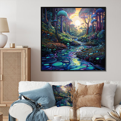 " Fantasy Colorful Forest River "