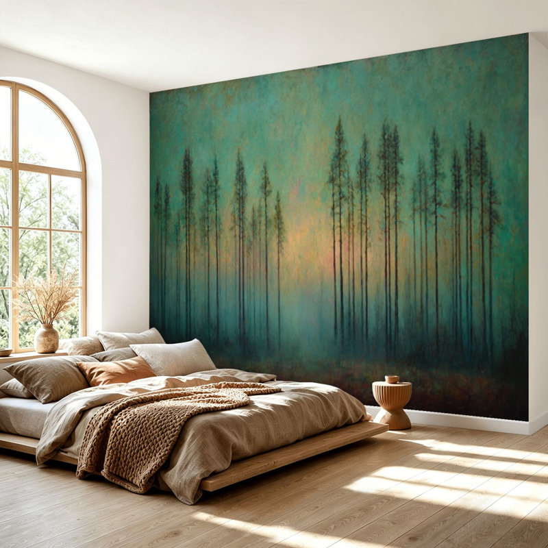 «Peel and Stick Papier peint 69 po x l 96 po», peinture murale moderne auto-adhésive pour chambre à coucher