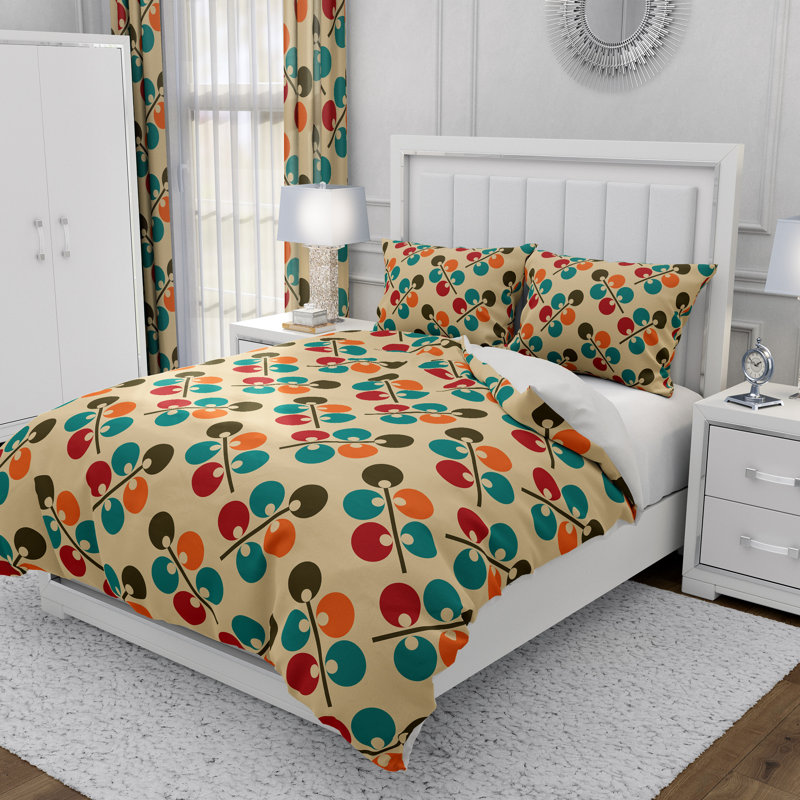 Geometric Shapes Duvet Cover, King Duvet Cover + 2 King Shams