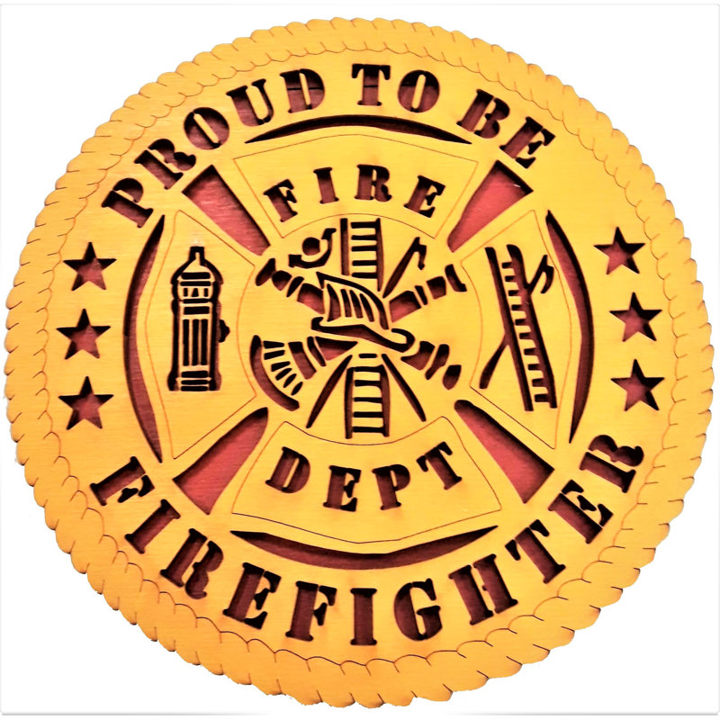Plaque de bureau Proud to Be a Firefighter