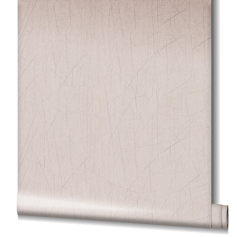 Evelina 10.05m x 70cm Textured Wallpaper Roll, Cream