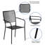 Fauteuil de patio intérieur / extérieur en acier à dossier carré Oia-22948753