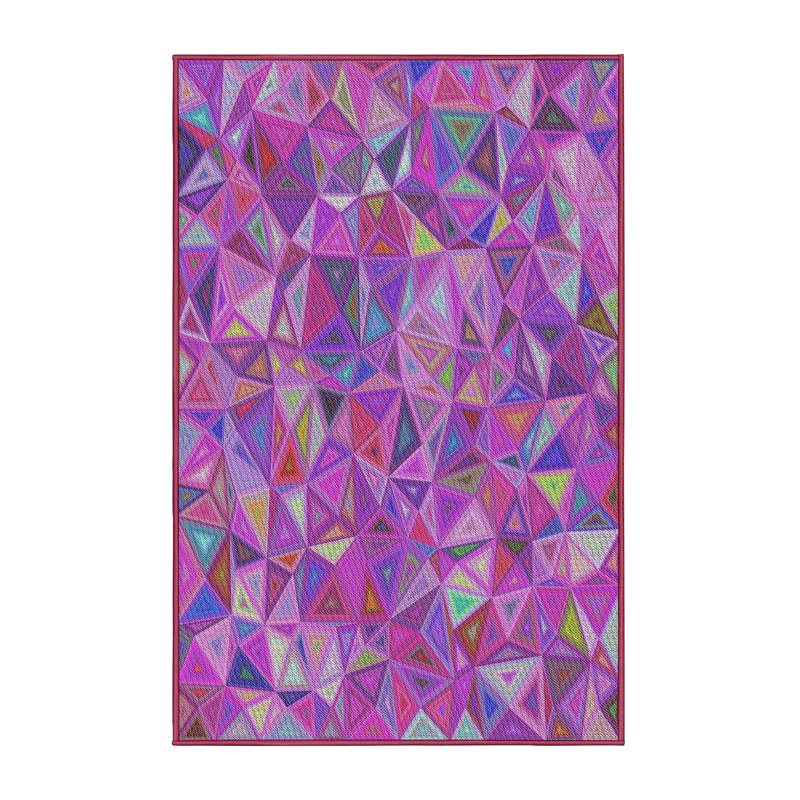 Tapis de zone mauve à motifs, Rectangle 5 pi x 7 pi