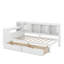 Lit de jour simple avec armoires et tiroirs de rangement-331978694