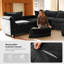 Canapé modulaire Amabilia, canapé Cloud confortable avec repose-pieds mobile, canapé à assise profonde - chenille-noir-570139562