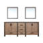Meuble-lavabo double 80 po Rustwood X P 22 po D et 30 po Miroirs-117984851