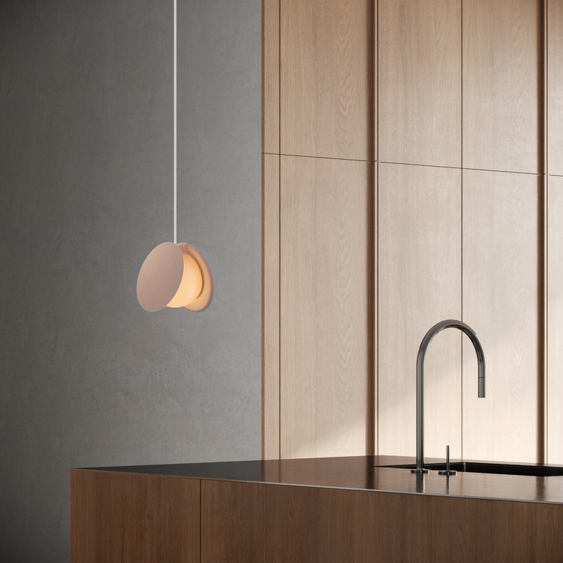 Pendulum Pendant Light, White, Cobalt, 14" H x 9.69" W x 8.03" D