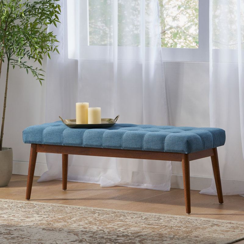 Banc rembourré Cerine, Bleu