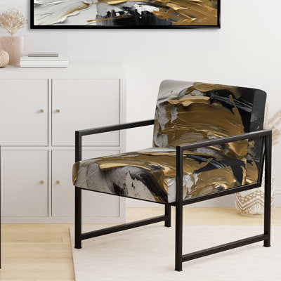 Chaise d'appoint rembourrée «Exquis Darling Gold»