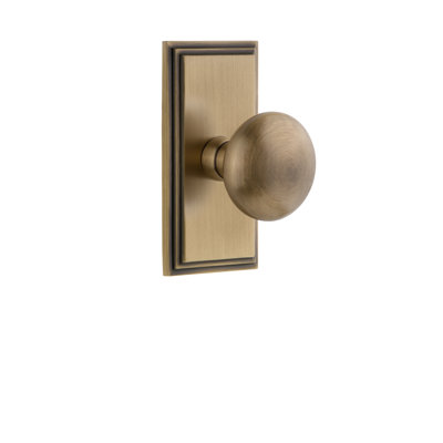 Grandeur Carré Plate Single Dummy with Fifth Avenue Door Knob