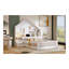 Lit double pleine grandeur avec fenêtre et tiroirs de chevet, lit plateforme avec tablettes et ensemble de prises et port USB, blanc-594584480
