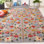 Sefika Hand Knotted Wool/Cotton Floral Rug in Pink/Gray