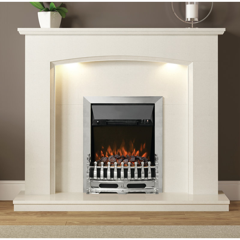 Bayden 16" Inset Electric Fire, Chrome