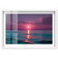 Décoration de soirée ombrée à motif coucher de soleil par Notoriart, cadre blanc, 31 x 21