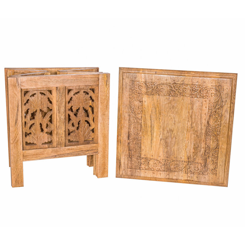 Abbey End Table, 39cm H x 38cm W x 38cm D, Pine