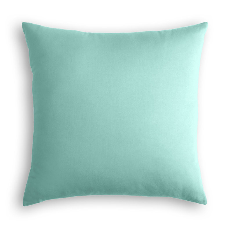  Housse de coussin intérieur / extérieur, 16 po x 1 po, Aigue-marine, Pas de bourre