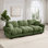 Canapé modulaire en chenille matelassé 3 places avec coussins décoratifs 104 po Fairmont