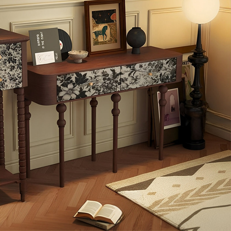Modern Minimalist Console Table, Brown