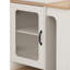 Îlot de cuisine avec table de salle à manger extensible, rangement double-face, 2 tiroirs, prise de courant-287549528