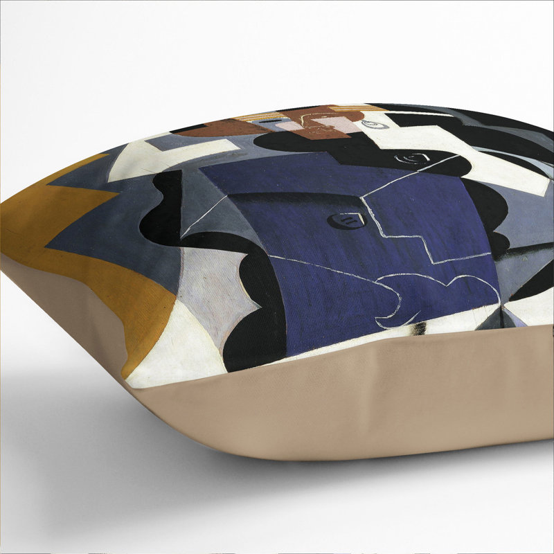 Man And Woman Square Throw Cushion, Stone, 55cm H x 55cm W x 20cm D
