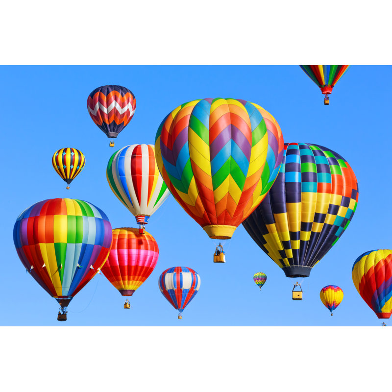 Montgolfières - photographie sur toile tendue, L 12 po x H 8 po