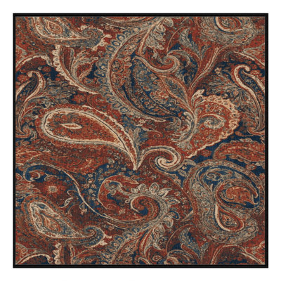 Washable Paisley Designs Farm Area Rug