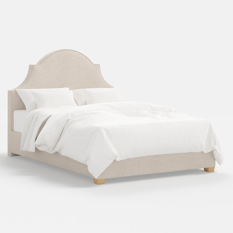 Upholstered Bed, Full, Performance Textured Weave Driftwood
