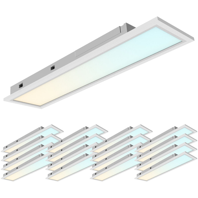 Panneau encastré rétroéclairé DEL 6 x 2 pi 4CCT 3000K-5000K 13W / 16W / 20W sélectionnable, jusqu'à 2200LM, plafonniers à abat-jour, gradué UL 0-10V, paquet de 16