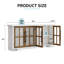 63" Farmhouse TV stand with Glass Doors-1024567719