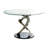Beulah Round Glass Top Metal Base Dining Table