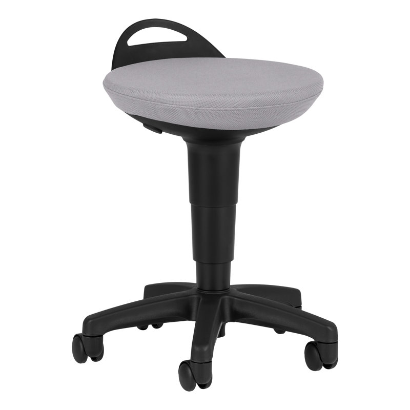 Tabouret roulant à hauteur réglable , Gris clair