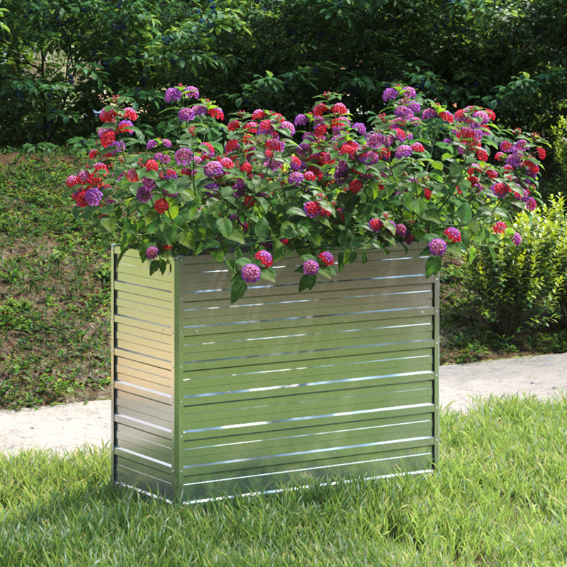 Jardinière en acier galvanisé Raised Garden Bed, Argent