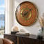 Horloge murale avec engrenages en mouvement de The The Gear, SD-LI_ 24 po ronde