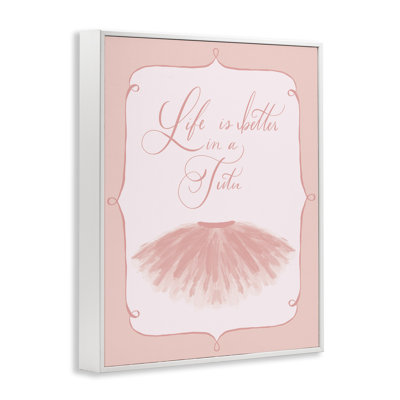Life's Better in Tutu Black Framed Giclee Art by Hey Bre! Creative Studio
