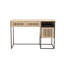 Bureau, bureau d'ordinateur, commode, avec tiroirs / rangement, assemblage facile, structure en métal, minimaliste moderne, élément à rayures verticales
