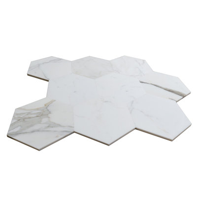 Honeycomb 8 in. x 8 in. Honeycomb Honed Marble Tile