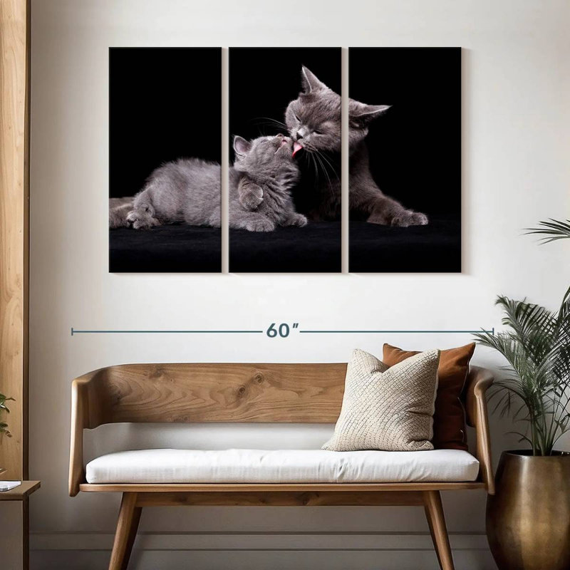 «Brampt Cat Mother's Love», H 32 po x l 50 po