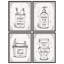 Commencer l'hygiène de la salle de bain avec un sourire «Wash Away the Day Keep It Fresh Keep It Sparkling», impression d'art encadrée, ensemble de 4 - salle de bain, salle d'eau, toilette, salle de lavage-130550741-130550742-130550745