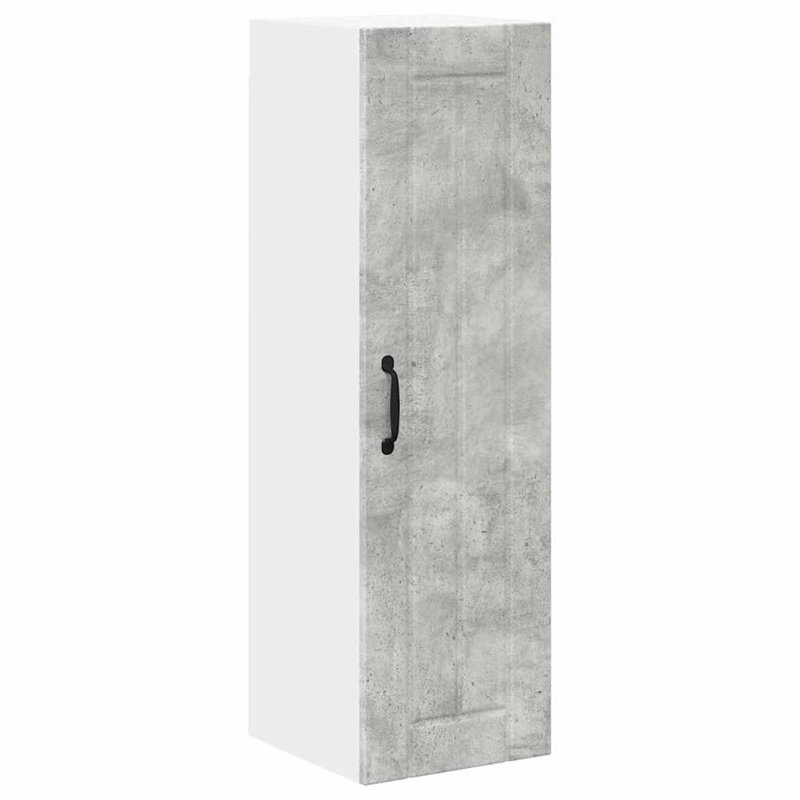 Vidaxl Kitchen Cabinet Black 40 X 31 X 100 Cm Engineered Wood, 100cm H x 30cm W x 31cm D, Concrete Grey