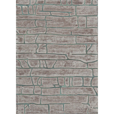 Abstract Area Rug in Brown