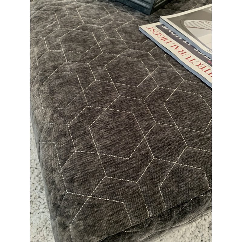 Repose-pieds de cocktail en tissu Camero, Onyx