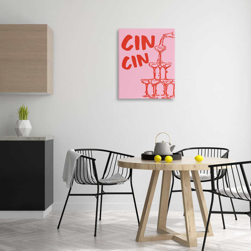 Toile Cin Cin Champagne Tower, design par House of Lulu, H 30 po x l 24 po