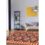 Tapis bleu marine en laine noué à la main de conception unique 4 pi 9 po x 6 pi 7 po Haashir