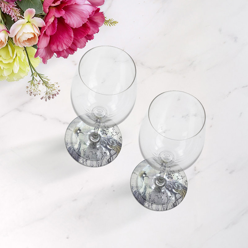 Sous-verres ronds en cuir vegan, Or argenté