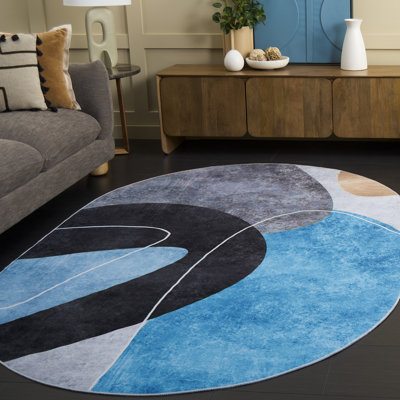 Tacoma Performance Machine Washable Abstract Rug